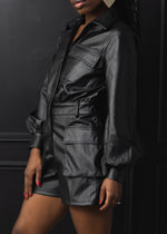 Load image into Gallery viewer, Leather Romper | Black
