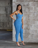 Load image into Gallery viewer, Denim cut out Jumpsuit
