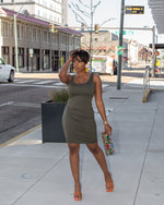 Load image into Gallery viewer, Back to the Basics Dress| Olive
